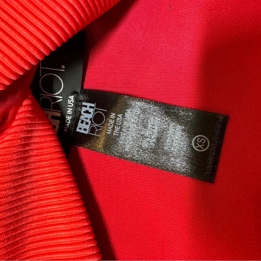NWOT beach riot x free people aviva hibiscus peach xs ribbed - Picture 5 of 10